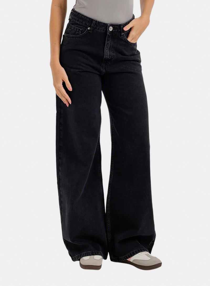 Carina Wide-Leg Denim Pants - Image 2