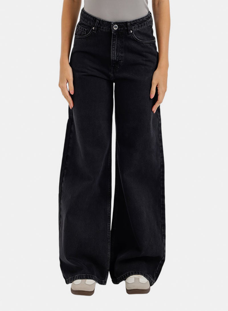 Carina Wide-Leg Denim Pants - Image 1