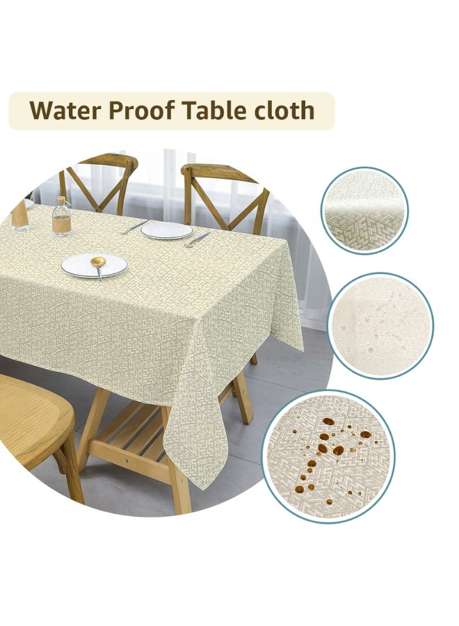  انتكس بيت الستائر مفرش طاولة دانييلا بنمط هندسي - غطاء طاولة مستطيل مقاوم للماء - قماش مقاوم للبقع وقابل للمسح، مناسب لتناول الطعام والمطبخ والحفلات - Image 5