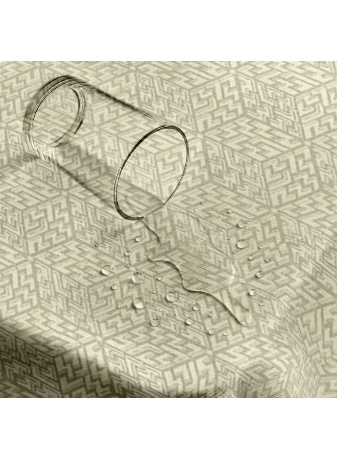  انتكس بيت الستائر مفرش طاولة دانييلا بنمط هندسي - غطاء طاولة مستطيل مقاوم للماء - قماش مقاوم للبقع وقابل للمسح، مناسب لتناول الطعام والمطبخ والحفلات - Image 2