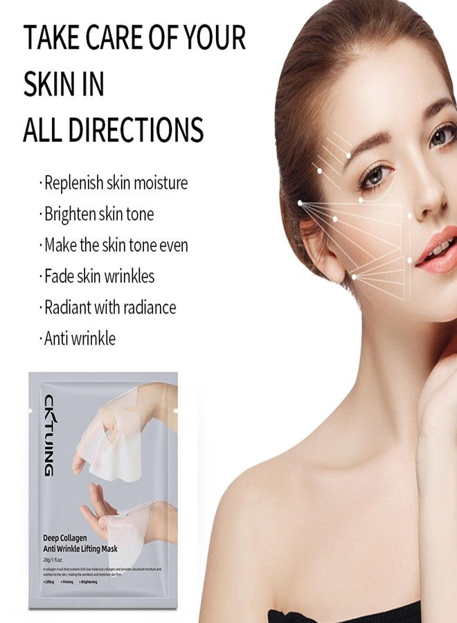 CKTUING Deep Collagen Overnight Face Mask - Anti-Wrinkle Bio-Collagen Treatment for Lifting, Firming & Moisturizing - Hydrating Sleep Mask 5 Pack for Youthful Skin - Image 4