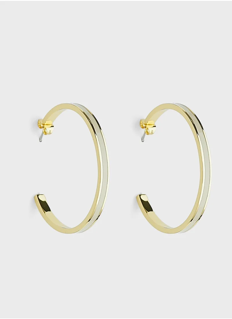 Winnie the Pooh Enamel Thin Hoop Earrings