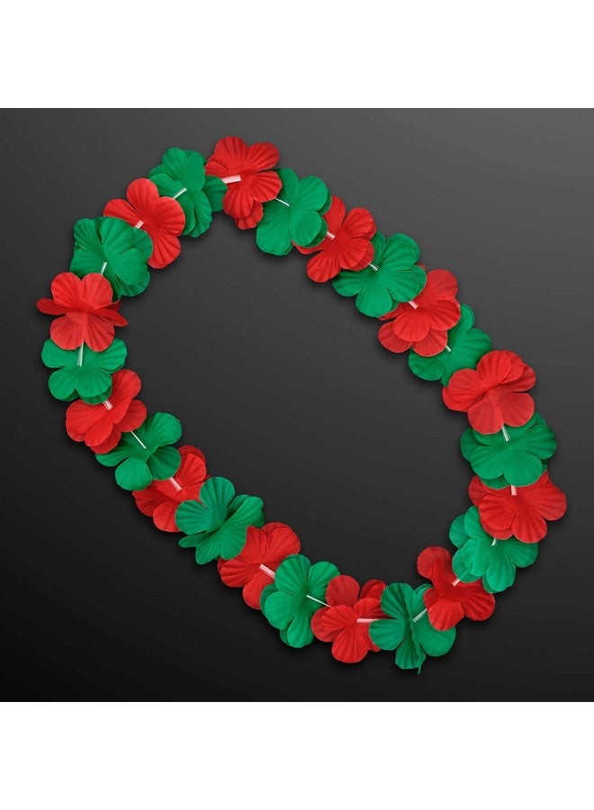 FlashingBlinkyLights Set of 12 Non-Light-Up Christmas Leis Hawaiian Flower Necklace - Image 3