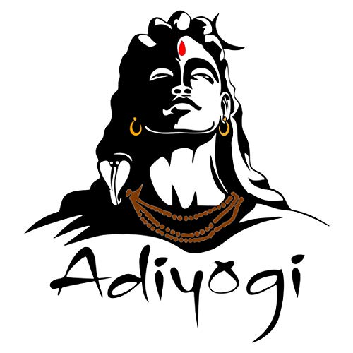 Rangoli Big Shiva Picture Wall Sticker Vinyl 50 x 70 cm Pack of 1, Multicolour, - Image 2