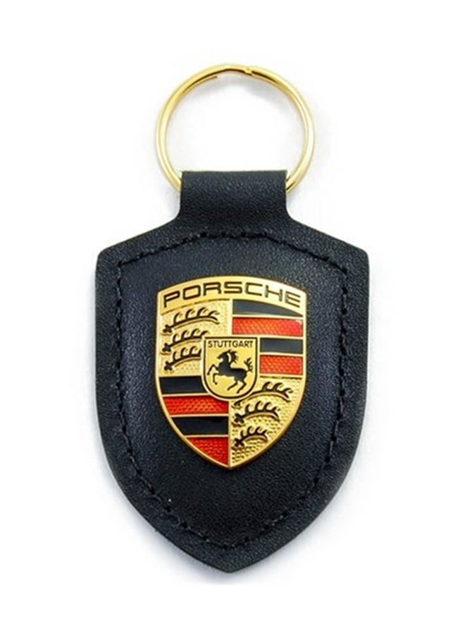 NIBEMINENT Porsche Logo Leather Key Chain - Image 2