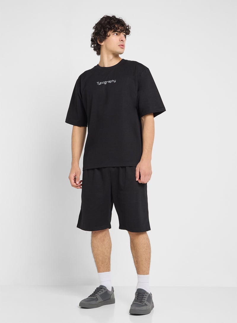 سفنتي فايف طقم شورت وتيشيرت برسومات - Image 1