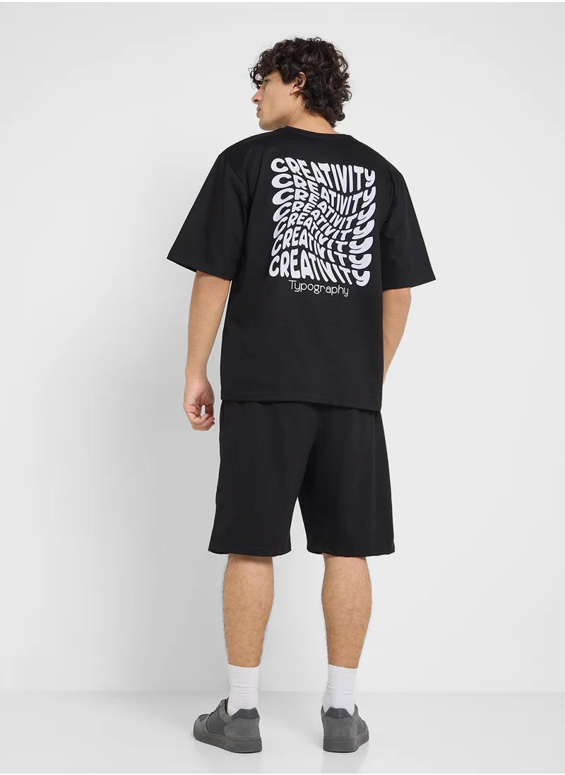 Seventy Five Graphic T-Shirts And Shorts Sets