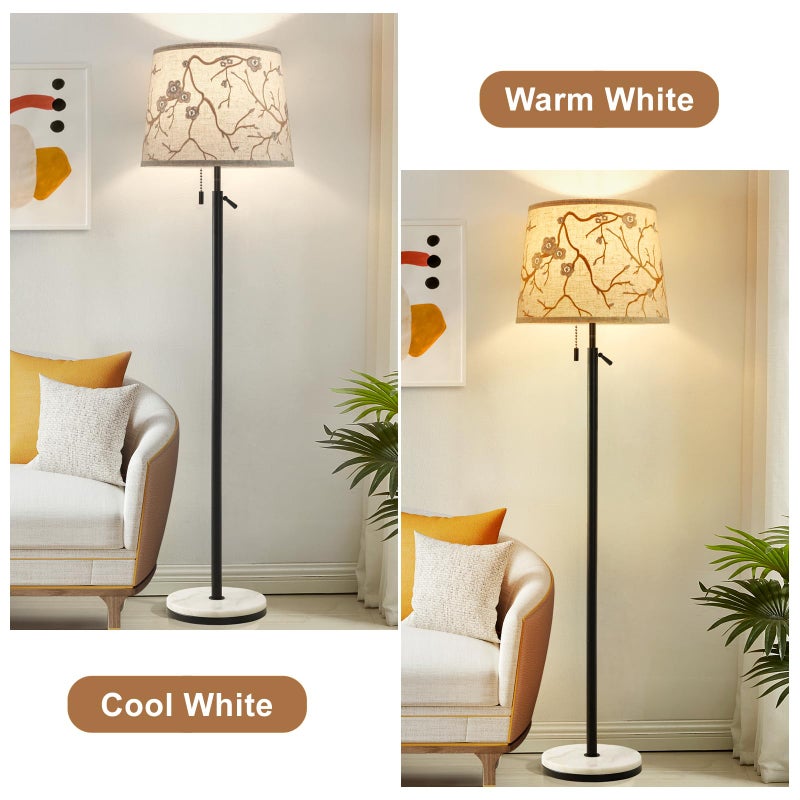 Luvkczc Lampshades Set of 2 for Table Floor Lamp, Lampshades with with Flower Design, 12.7" Top x 12.7" Bottom x 10" High, Natural Linen Hand Crafted, Lamp Shade Harp Holder Included - Image 5