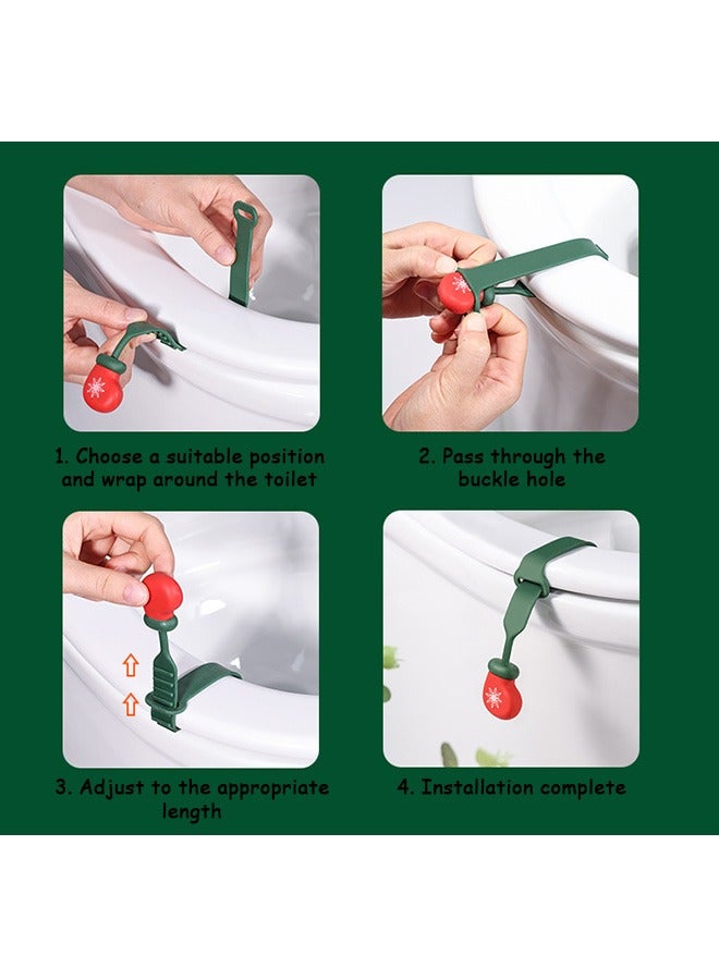 2 Pcs Toilet Lid Lifter, Socks Gloves Flexible Kids Toilet Seat Lifter Prevent Contact with The Toilet Ring, Handle Tools for Home Hotel Restaurant Office (Red Plus Green) - Image 5