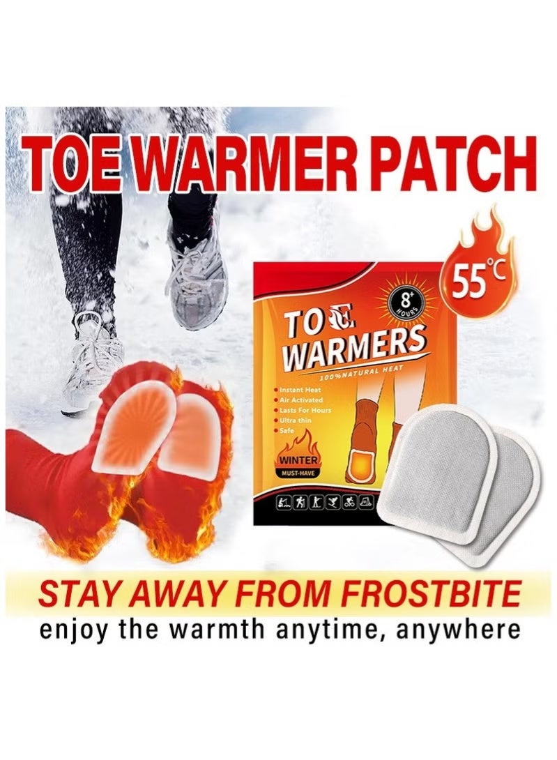 عبوة من 10 قطع من كمادات حرارية تدوم 9 ساعات - دفء فوري محمول لفصل الشتاء والأنشطة الخارجية والسفر، كمامات حرارية لاصقة لآلام العضلات والتخييم والرياضة والاستخدام الليلي (رفيعة للغاية وسريعة التسخين) - Image 2