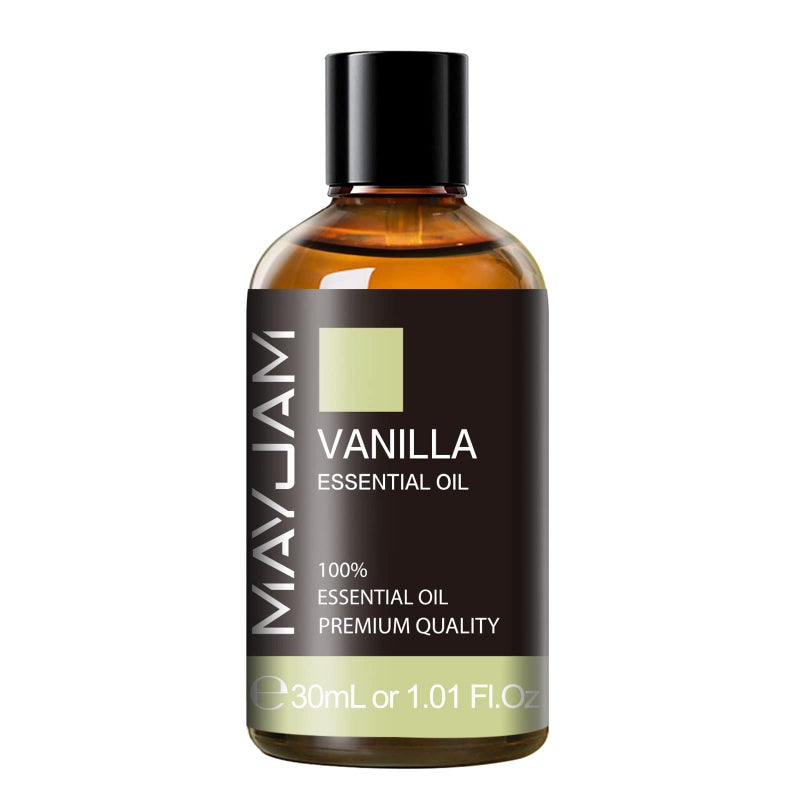 MAYJAM Vanilla Essential Oil 30ml/1.01fl.oz, MAYJAM Premium Vanilla Oils for Aromatherapy, Diffuser, Soap Making, Candle Making, Long Lasting Scents - Image 1
