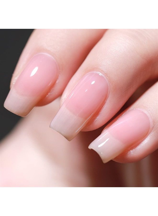 FZANEST Gel Nail Polish Nude Set,Sheer Natural Milky Pink Collection 6 Colors Gel Polish Nail Kit Soak Off LED UV Varnish Nail Art Manicure Kit - Image 3