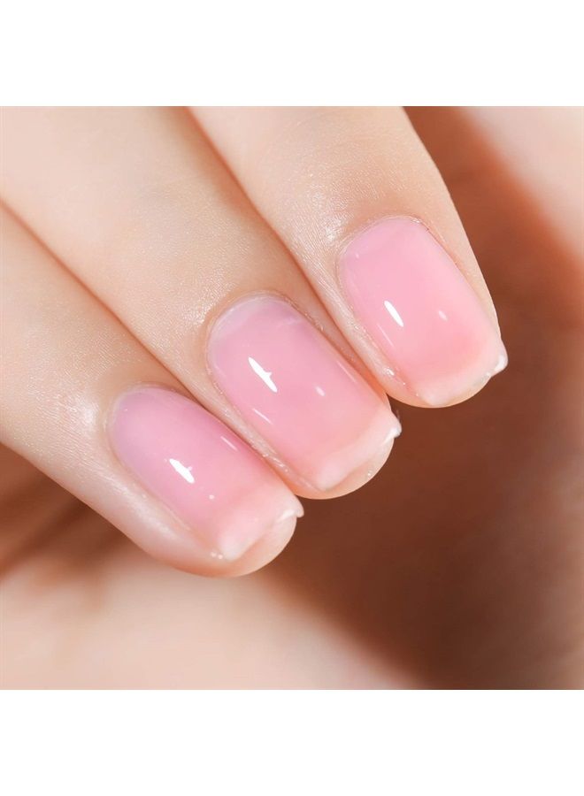 FZANEST Gel Nail Polish Nude Set,Sheer Natural Milky Pink Collection 6 Colors Gel Polish Nail Kit Soak Off LED UV Varnish Nail Art Manicure Kit - Image 5