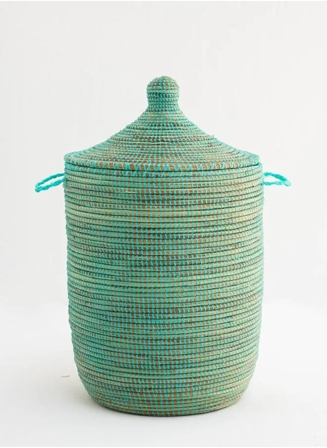 هومكود Handmade Turquoise Classic Basket