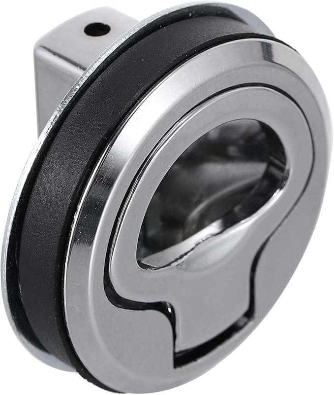 Portable Boat Flush Pull Latch Lock Silver For RV Yacht Deck Compartments Easy Install Secure Locking - Image 1