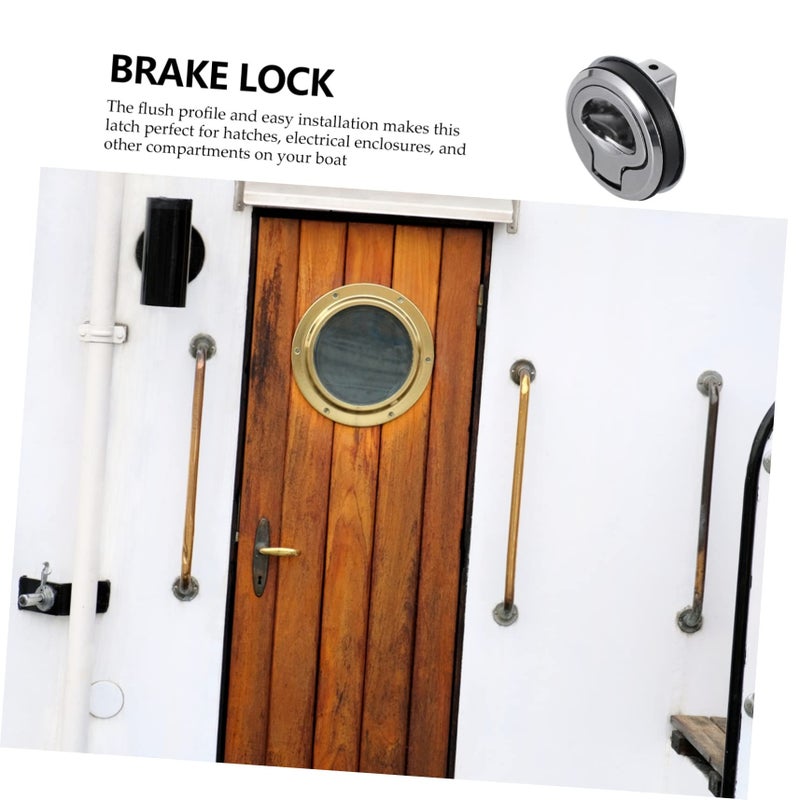 Portable Boat Flush Pull Latch Lock Silver For RV Yacht Deck Compartments Easy Install Secure Locking - Image 5