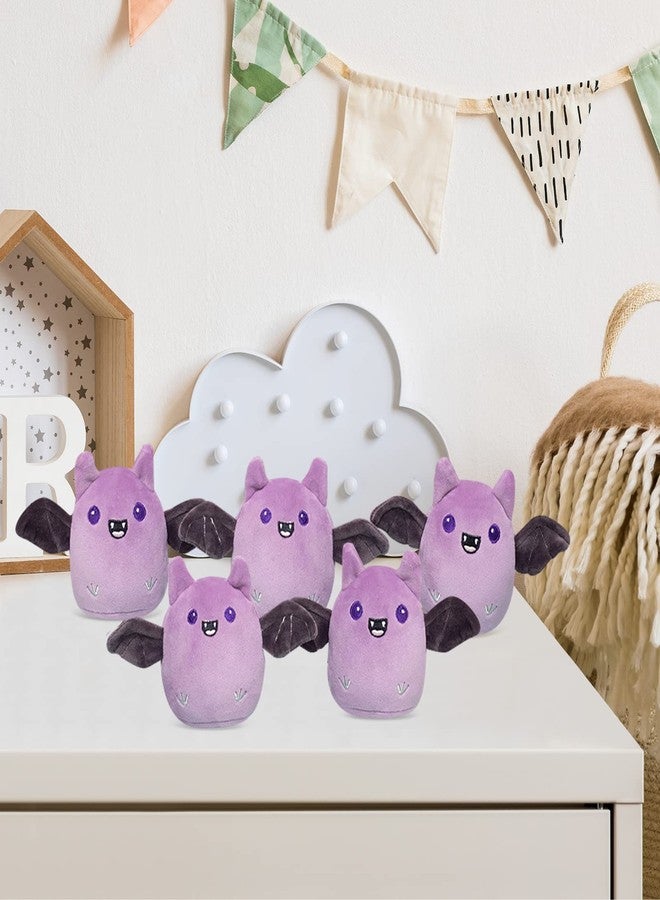 REFAHB Lucky Bat Plush Toy, Removable Stuffed Animal Plush Dolls, Soft Cute Plush Pillow Home Decoration Gift for Kids Girls' Birthday Christmas Halloween (5pcs a Bag, Purple) - Image 3