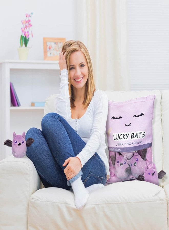 REFAHB Lucky Bat Plush Toy, Removable Stuffed Animal Plush Dolls, Soft Cute Plush Pillow Home Decoration Gift for Kids Girls' Birthday Christmas Halloween (5pcs a Bag, Purple) - Image 5