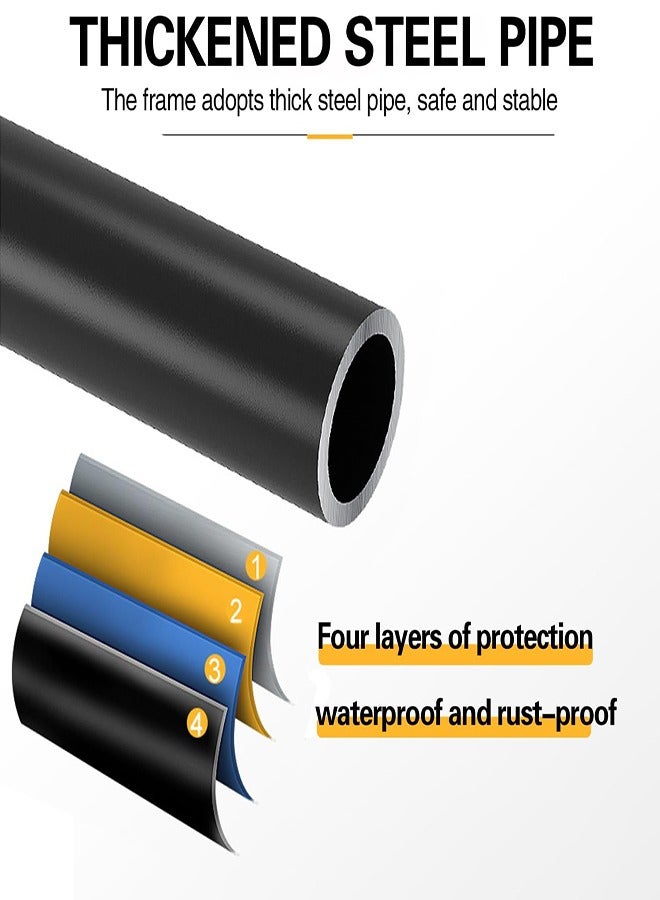 0TO1 TECH Three-Level Bathroom Storage Shelf Multifunctional Storage Shelf Non-Drilled Storage Shelf (Black) - Image 4