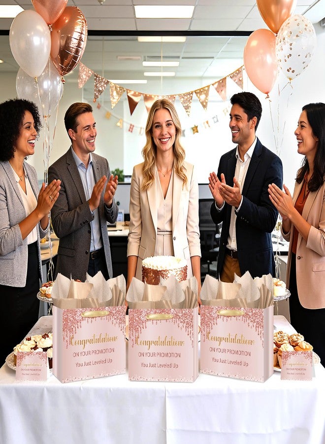 Wayyogh Rose Gold Promotion Gift Bag with Wrapping Tissue Paper Greeting Card Congratulation On Your Promotion Gifts Set for Her Coworkers Boss Getting Promoted Party Decorations Funny Coworker Leaving Going Away - Image 4
