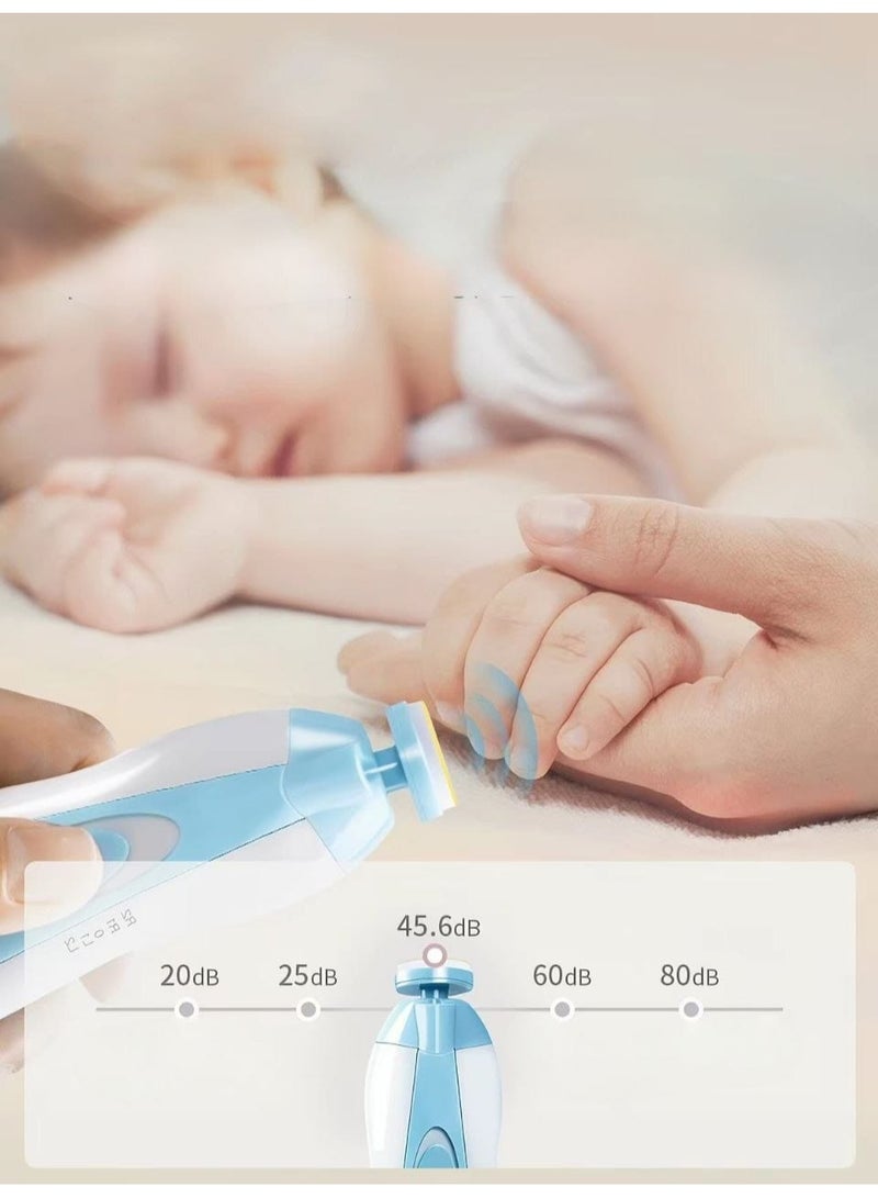 Child-safe electric nail file with multiple heads and LED light, multi-color - Image 5