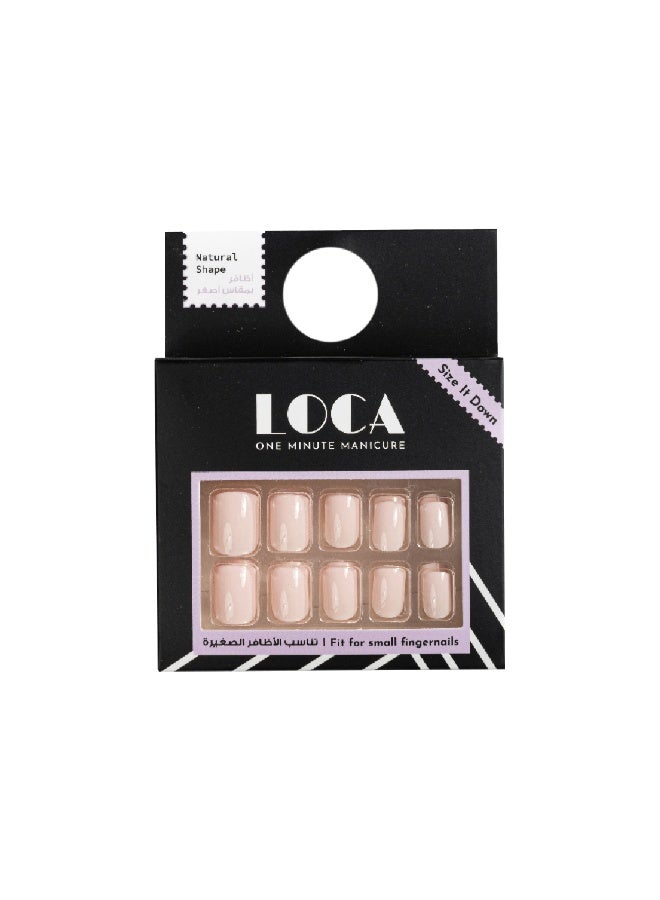 loca Small Nails #N8-Natural shape marsmallow - Image 1