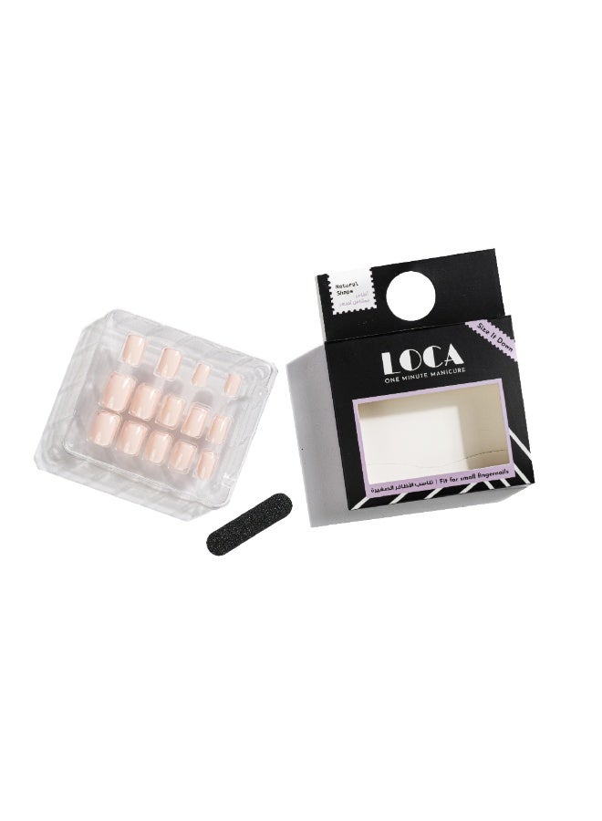 loca Small Nails #N8-Natural shape marsmallow - Image 3