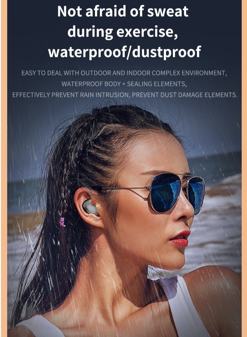 AROAQ TWS Wireless Headphones, Noise Canceling Bluetooth Earbuds, Durable HD Stereo Sports Waterproof Headsets, Compact And Comfortable Earphones With Built In Microphone, (Black) - Image 2