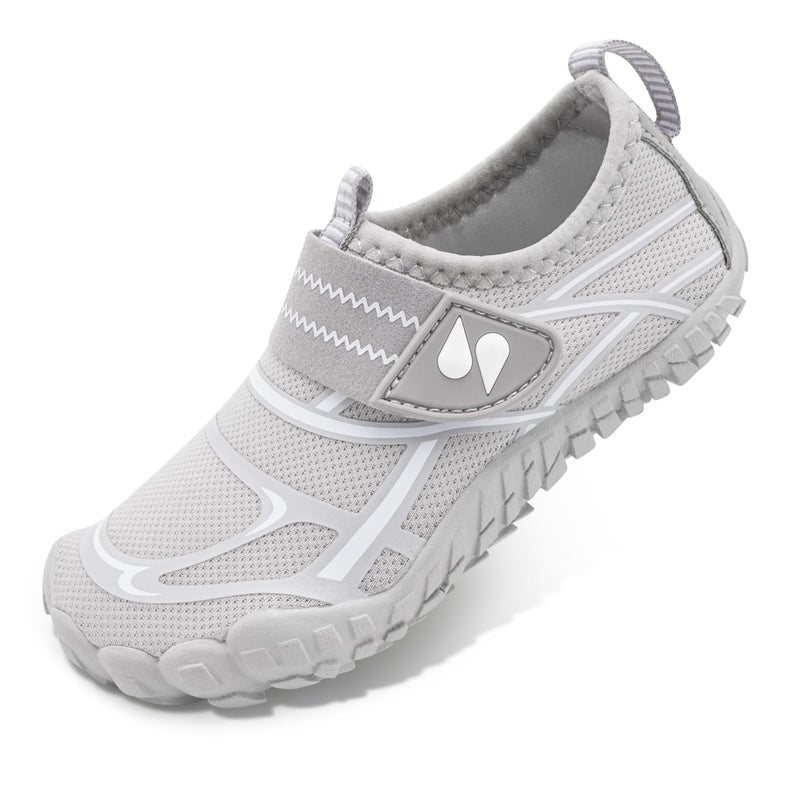 Stelle Kids Water Shoes Boys Girls Swim Hiking Aqua Socks Quick Dry Toddler Barefoot Shoesï¼ˆLight Greyï¼Œ13MLï¼‰ - Image 1