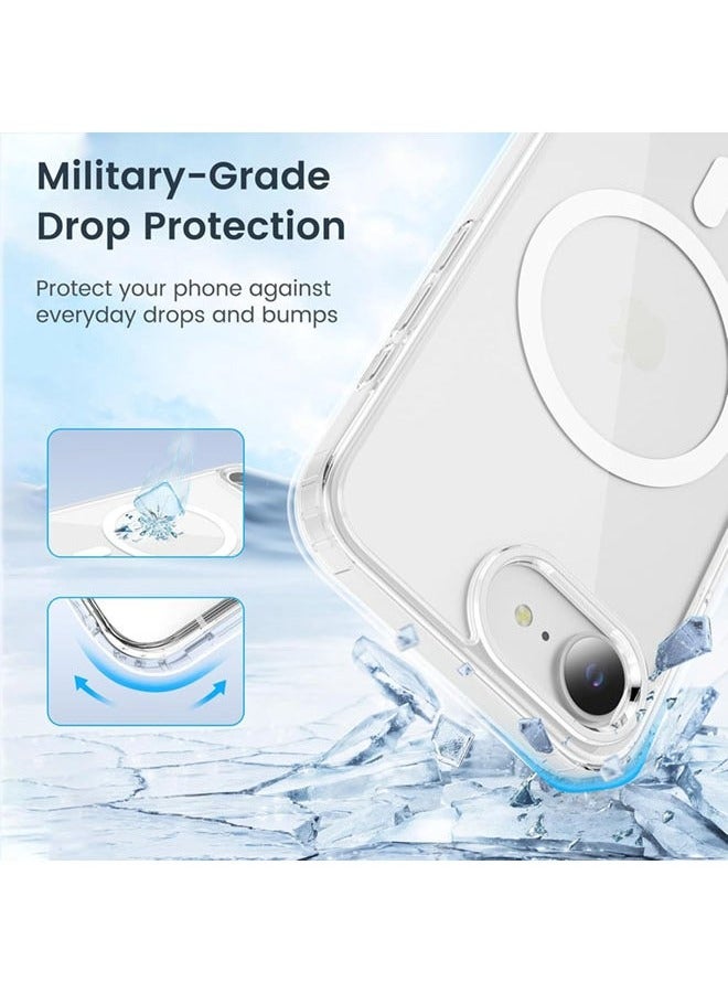 JAJEEK Magnetic Case for iPhone 16e & iPhone SE4 2025 | MagSafe Compatible | With Tempered Glass Screen Protector & Camera Protector | Drop Protection Clear Cover for Ultimate iPhone Safety - Image 3