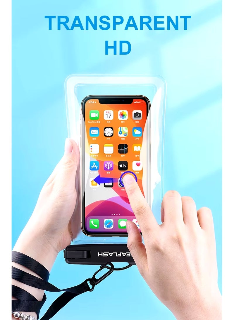 جراب هاتف محمول ناعم متعدد الاستخدامات مقاوم للماء - حقيبة هوائية عائمة مقاومة للماء لحماية فعالة -اللون  أزرق - Image 3