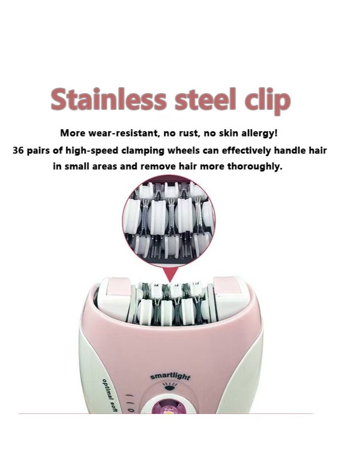 Electric Hair Removal Device Epilator for Women, Cordless Hair Removal, Multifunctional Painless Epilator, With USB Charging Compact, Suitable For Arms, Legs, Upper Lip, Armpits, Bikini Line, and Face. - Image 1