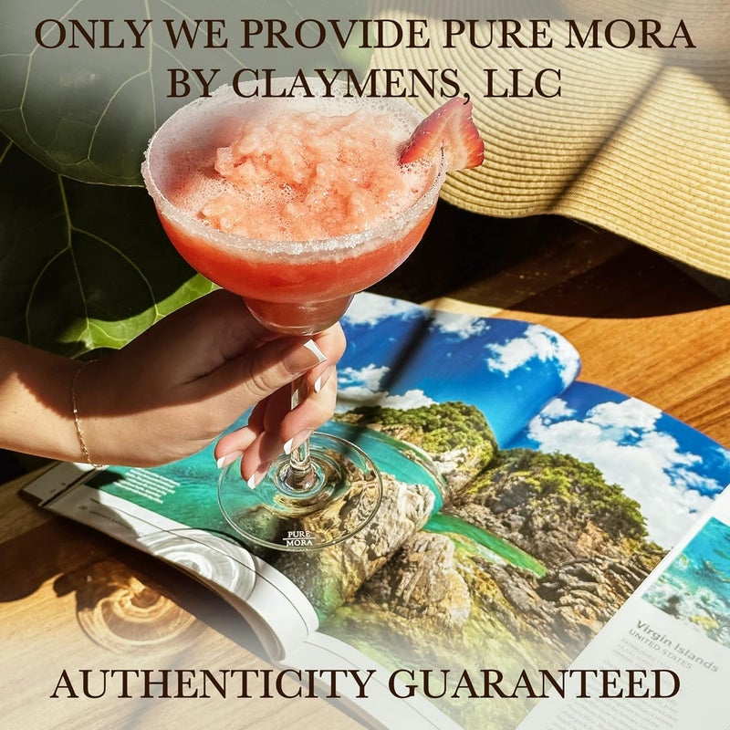 Mora PURE Margarita Glasses Set of 4, 12 oz Modern Bar Glass for Martini, Frozen Daiquiri, Tropical Summer Parties - Classic Coupe Cocktail Drinkware, Great Gift for Mixologists, Hand Blown Crystal - Image 4