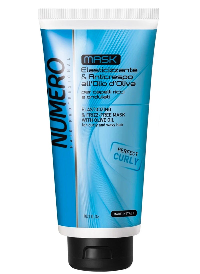 Numero Hair Professional NUMERO Elasticizing & Frizz-Free Mask With Olive Oil For Curly & Wavy Hair 300 ml - Made in Italy  - Image 1