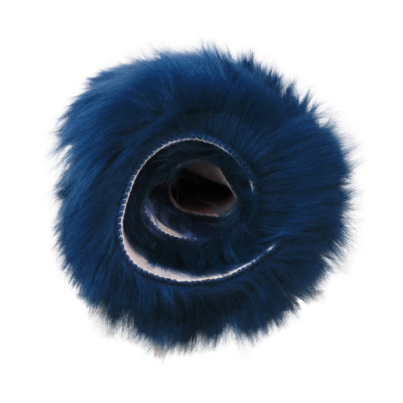 duduta Navy Blue Faux Sheepskin Runner Rugs 2x6 ft, Fluffy Shag Bedroom Bedside Rug Fur Couch Sofa Covers Washable - Image 5