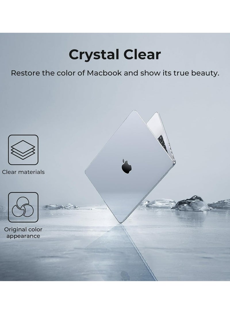 روك بو جراب متوافق مع جهاز ماك بوك برو الجديد مقاس 16 بوصة 2025 2024-2021، M4 A3403 A3186 M3 A2991 M2 A2780 M1 A2485 Pro/Max Chip Touch ID، غطاء بلاستيكي صلب واقٍ، سطح أملس لامع، شفاف للغاية - Image 5