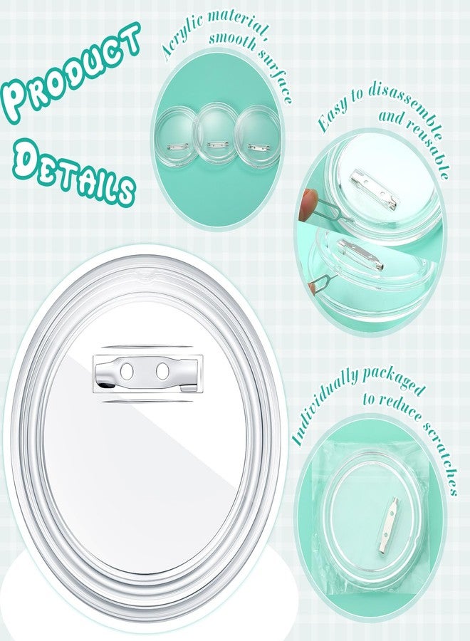 Yilloog 12 Pcs 3 Inch Clear Button Pins for Crafts DIY Photo Acrylic Blank Pins Bulk for Picture Make Your Own Buttons Badge Maker DIY Crafts Supplies - Image 2