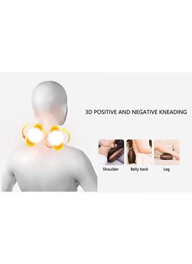 Generic Neck Massage Pillow And Shoulders Abdomen Legs Back Massager Relaxation Head With Magnet Vibrator Electric Heating Kneading Therapy  - Image 3