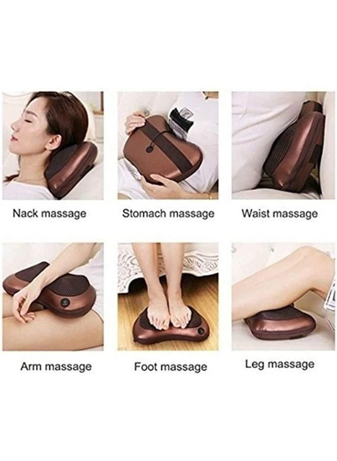 Generic Neck Massage Pillow And Shoulders Abdomen Legs Back Massager Relaxation Head With Magnet Vibrator Electric Heating Kneading Therapy  - Image 4