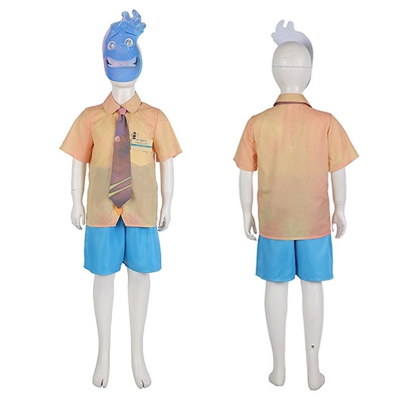 Bluejw Couples Elemental Ember Wade Cosplay Costume for Adults Kids Anime Movie 2023 Dress Jacket Shirt Mask Carnival Halloween Couples - Image 1