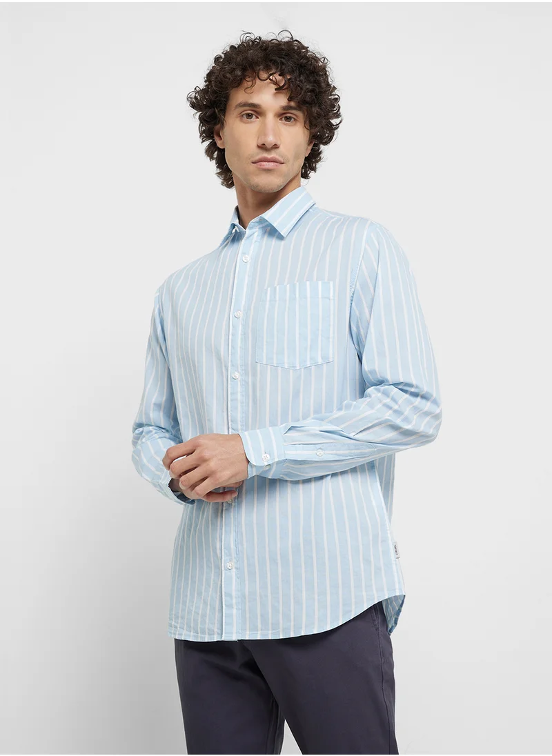 ج ج ريبل Jrebrow Stripe Regular Fit Shirt