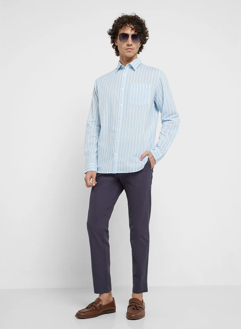 JJ Rebel Jrebrow Stripe Regular Fit Shirt