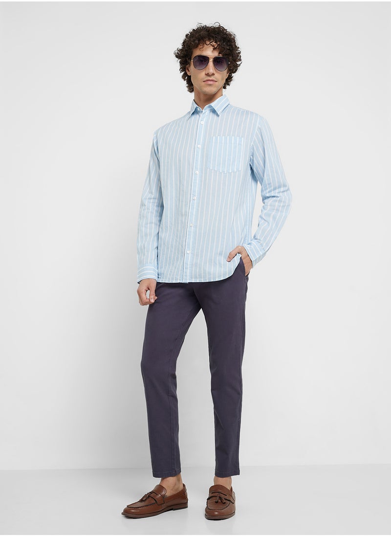JJ Rebel Jrebrow Stripe Regular Fit Shirt  - Image 4