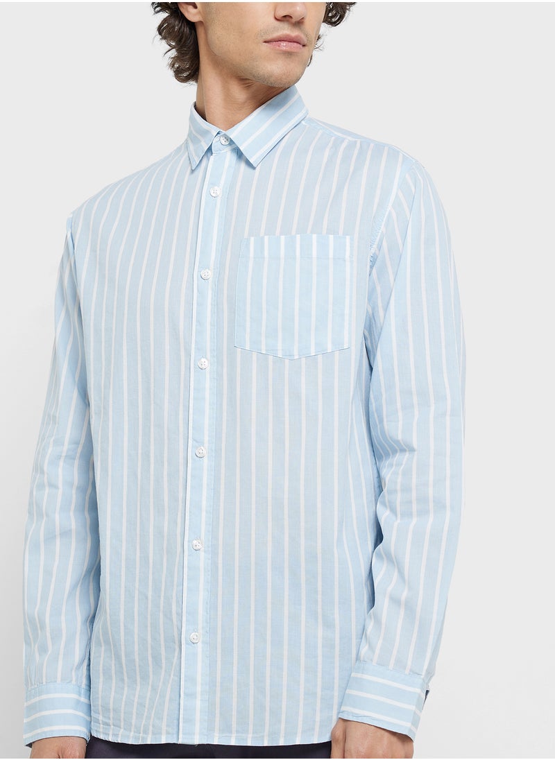 JJ Rebel Jrebrow Stripe Regular Fit Shirt  - Image 3