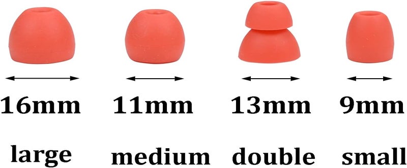 luakesa Replacement Eartips Silicone Earbuds Buds Set for Powerbeats Pro Beats Wireless Earphone Headphones,4 Pair (Red) - Image 2