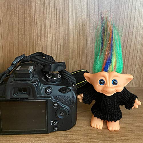 Yintlilocn Retro Troll Dolls,Cute Vintage Troll Dolls Chromatic Adorable for Collections, School Project, Arts and Crafts, Party Favors with Wool Clothes. (Green) - Image 4