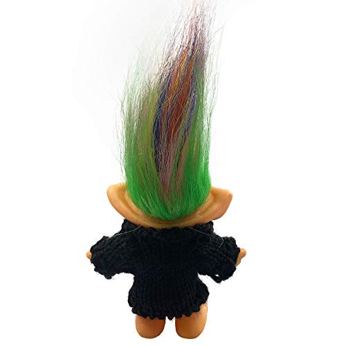 Yintlilocn Retro Troll Dolls,Cute Vintage Troll Dolls Chromatic Adorable for Collections, School Project, Arts and Crafts, Party Favors with Wool Clothes. (Green) - Image 2