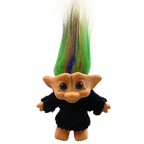 Yintlilocn Retro Troll Dolls,Cute Vintage Troll Dolls Chromatic Adorable for Collections, School Project, Arts and Crafts, Party Favors with Wool Clothes. (Green) - Image 5