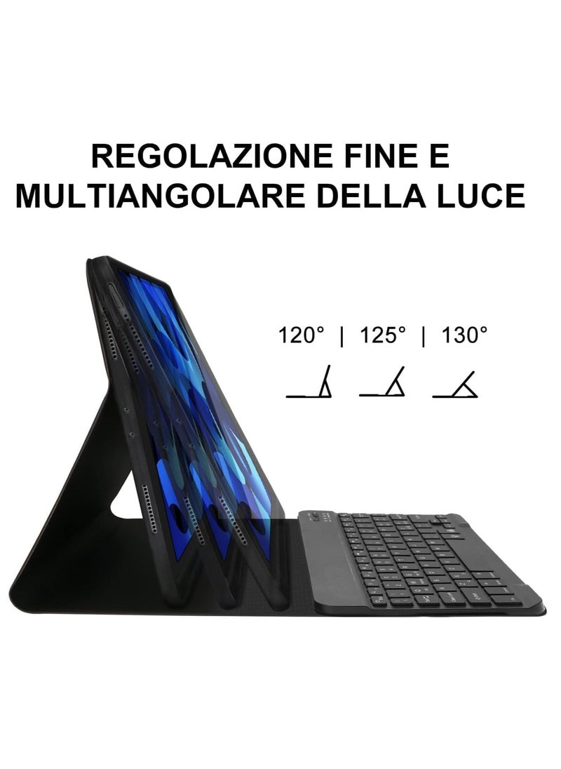 JAJEEK Slim Protective Keyboard Case for iPad Air 11 Inch M2 – Wireless Keyboard for iPad Air 5/4 & iPad Pro 11" (1-4 Gen), Dual Language Layout, Stylish Black Case for Enhanced Typing and Protection - Image 5