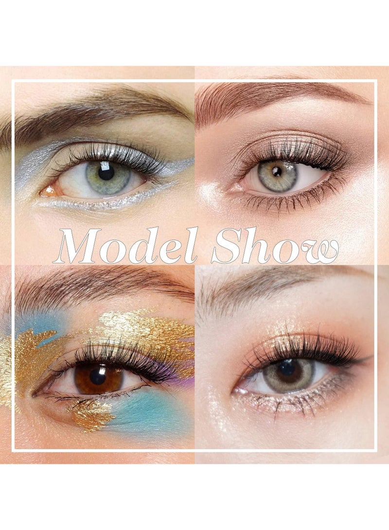 Beautybox 7 Pairs False Eyelashes, Natural Look Cat Eye Half Lashes with Crisscross Multi-Layer Design, Wispy Fluffy Faux Mink Eyelashes for Everyday Wear – Soft, Reusable Lashes with Cotton Band - Image 5